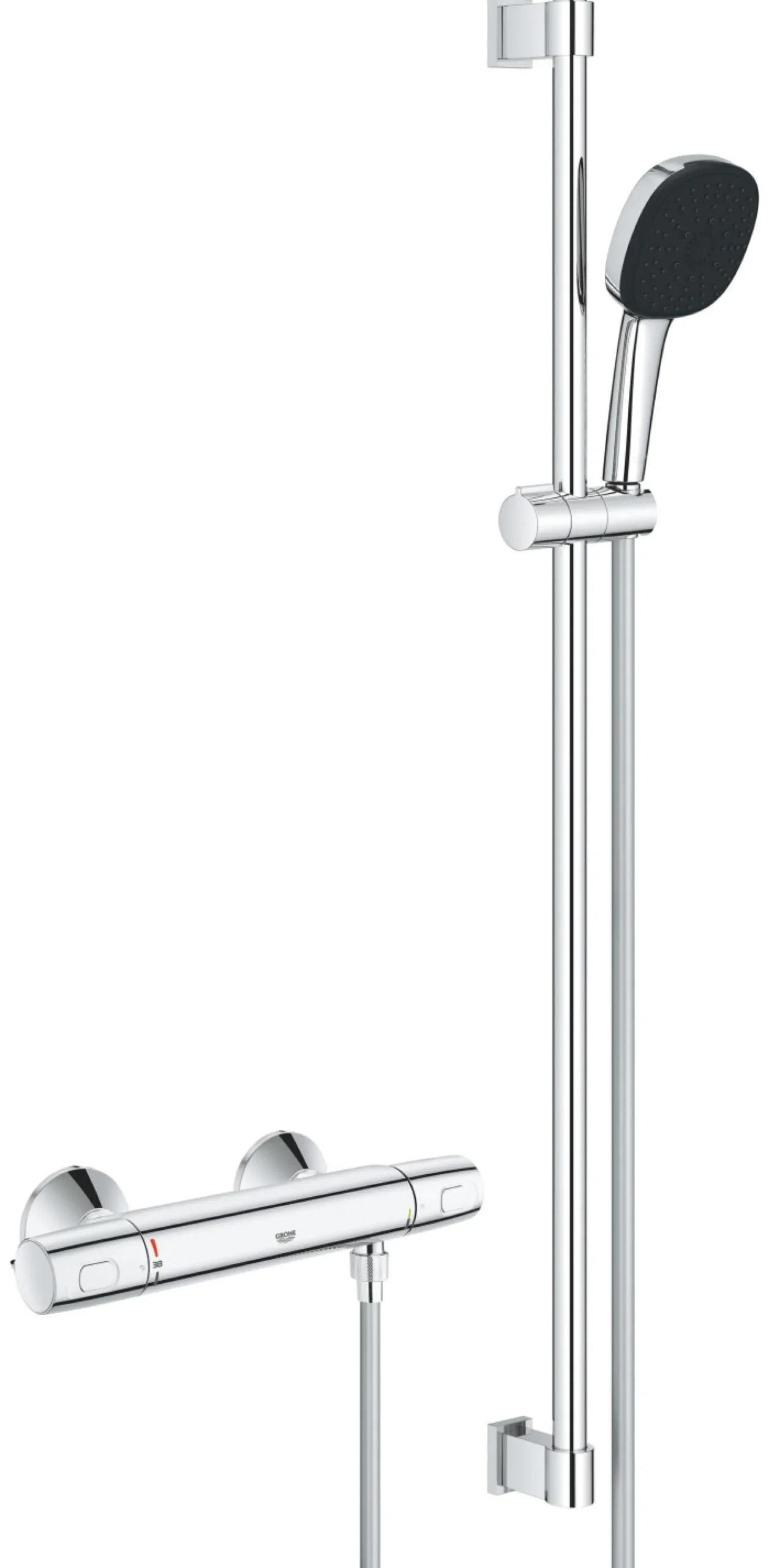 Grohe Precision Trend termostatisk brusesæt, 150 mm centerafstand, krom