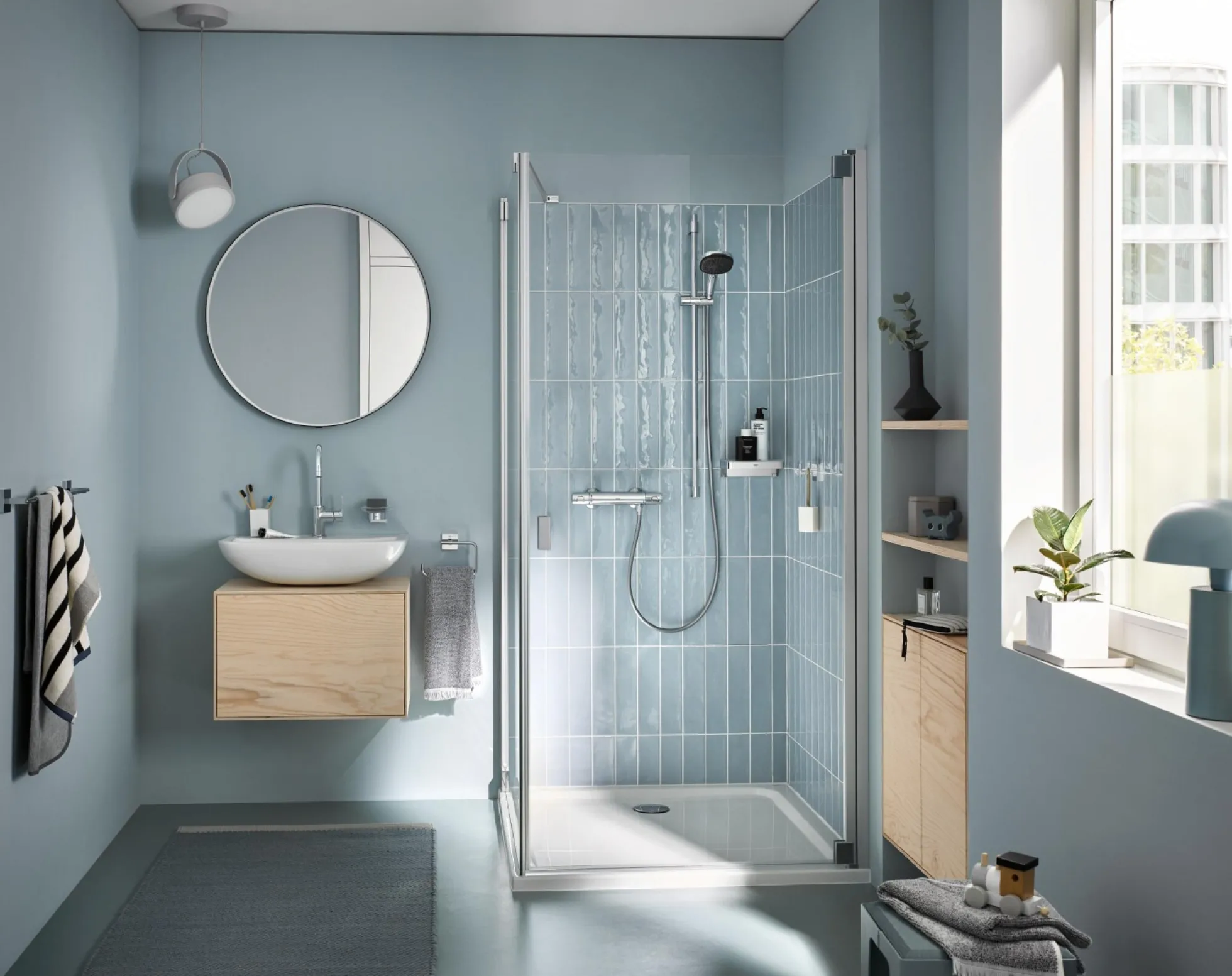 Grohe Precision Trend termostatisk brusesæt, 150 mm centerafstand, krom