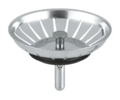 Grohe Prop til køkkenvask, kurveventil, Ø83 mm, børstet stål
