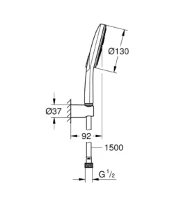 Grohe Rainshower Smartactive 130 mm vægholdersæt
