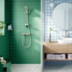 Grohe Rainshower SmartActive brusestang, 570-630mm, supersteel