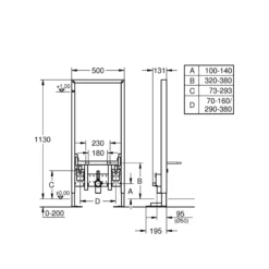 Grohe Rapid SL bidet monterings element, 1, 13 meter, fritstående, krom
