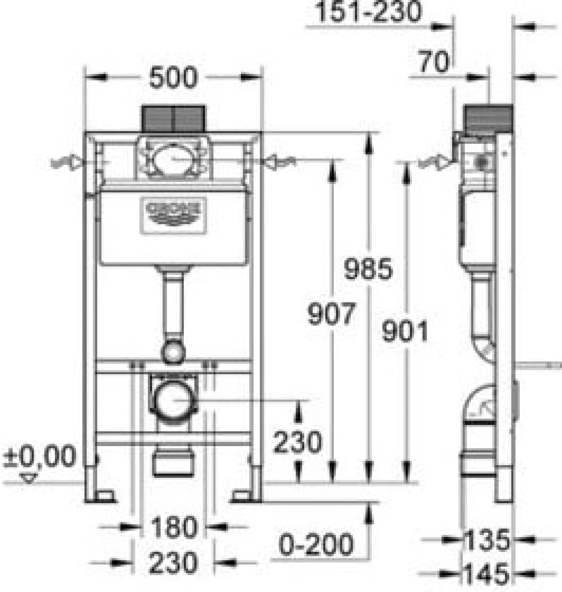 Grohe Rapid SL indbygningscisterne
