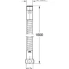 Grohe Relexa Longlife bruseslange, 1500 mm, metal, 3/8" - 1", krom