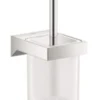 Grohe Selection Cube toiletbørste + holder, metal, væghængt, 381 mm højde, 103 mm diameter, 138 mm dybde, forkromet