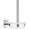 Grohe Start Cosmopolitan toiletbørste, holder/skål glas/metal, krom