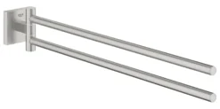 Grohe Start Cube håndklædeholder, 438 mm, dobbelt, svingbar, metal, stål - supersteel