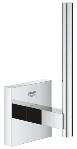 Grohe Start Cube reservepapirholder, metal, blank, dybde 60 mm, højde 134 mm, krom