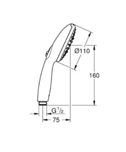 Grohe Vitalio Start 110 håndbruser, krom