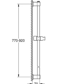 Grohe Vitalio Universal brusestang, 900 mm, krom
