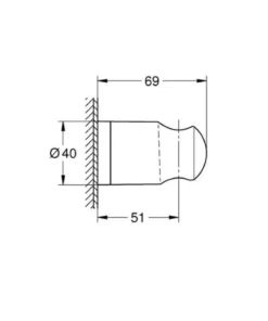 Grohe Vitalio Universal håndbruserholder, krom