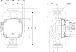 Grundfos ALPHA2 GO 25-90, 180, 220-240V, 9H AG0, 1 1/2