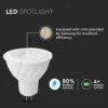 GU5.3 LED spotpære, 6,5W, 12V DC, MR16, Samsung LED chip, 450 lumen, 3000K, IP20 - V-Tac