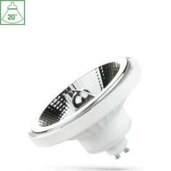 GU10 LED spot, 10W, dæmpbar, AR111, 20°, 3000K