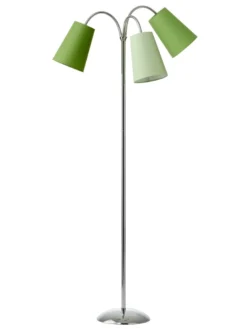 Gulvlampe Salsa, krom med æ-m-æ skærme