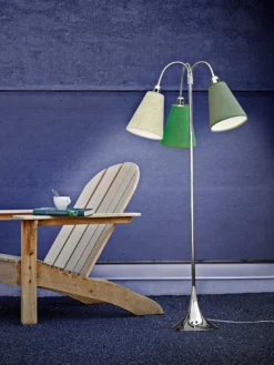 Gulvlampe Trafik Excl. Skærme Krom