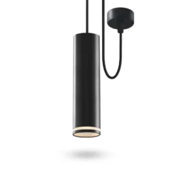 GU10 pendel, sort, Ø5,5 cm, maks. 30W, IP20