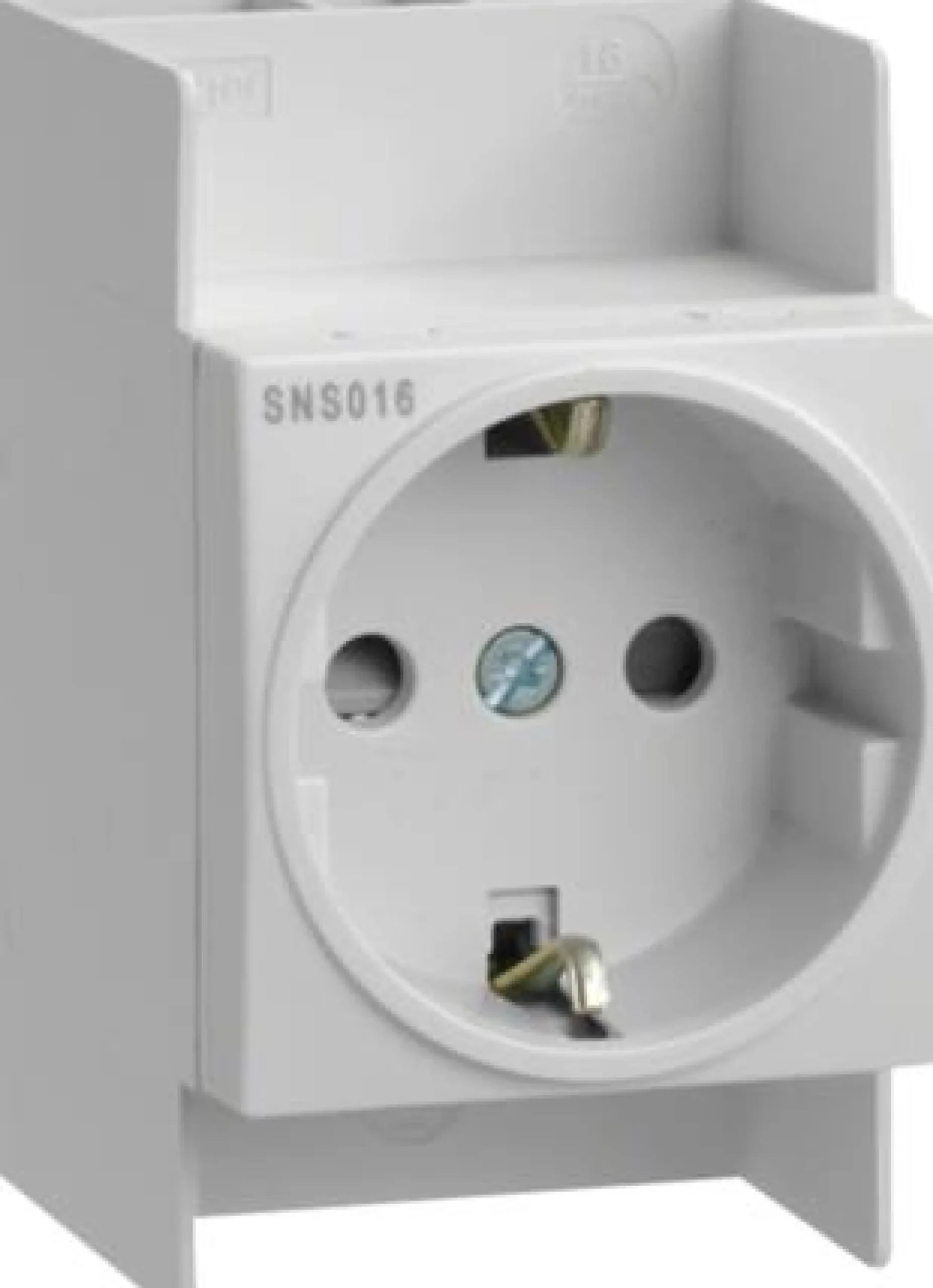 Hager stikdåse schuko for DIN-skinne, 16A, 250V