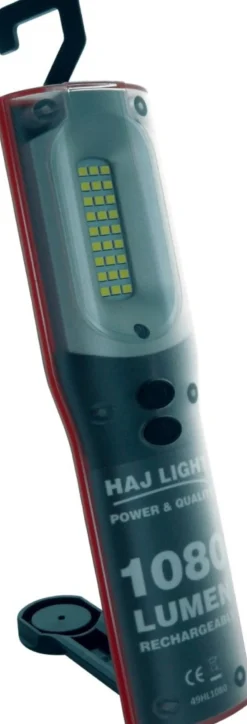 HAJ LIGHT inspektionslygte, genopladelig, 1200 lumen + toplys 250 lumen