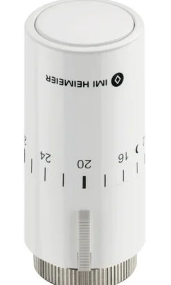 Halo termostat 0-28°C. Hvid, fast føler. M30.