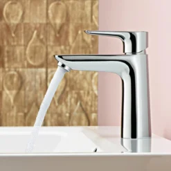 Hansgrohe Talis E 110 håndvaskarmatur, 1-greb, push-open bundventil, krom