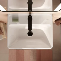 Hansgrohe Xanuia Q håndvask, med hanehul, til væg, porcelæn, hvid - flere størrelser