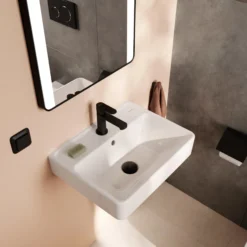 Hansgrohe Xanuia Q håndvask, med hanehul, til væg, porcelæn, hvid - flere størrelser