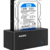 HDD/SSD docking station, USB 3.1 Gen 2, USB-C, 10 Gbps, sort