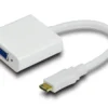 HDMI mini til VGA adapter, 19C, M-F, hvid, understøtter 1920 x 1080p@60Hz