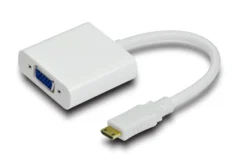 HDMI mini til VGA adapter, 19C, M-F, hvid, understøtter 1920 x 1080p@60Hz