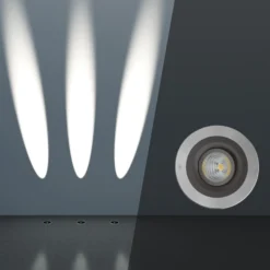 Heka udendørs nedgravningsspot, fast LED, 1050lm, stål - Ledpro
