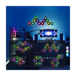 Hexagon Infinity væglys, bordlampe, RGBIC, 5V, gamer vægbelysning