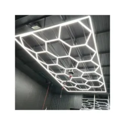 Hexagon LED-lys, 14 felter, komplet sæt, 591W, RA95, 5000K, 53000 lm, 230V