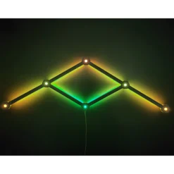 Hexa-Light RGBIC komplet sæt, 6 stk., vægmonteret, Bluetooth app styring, USB