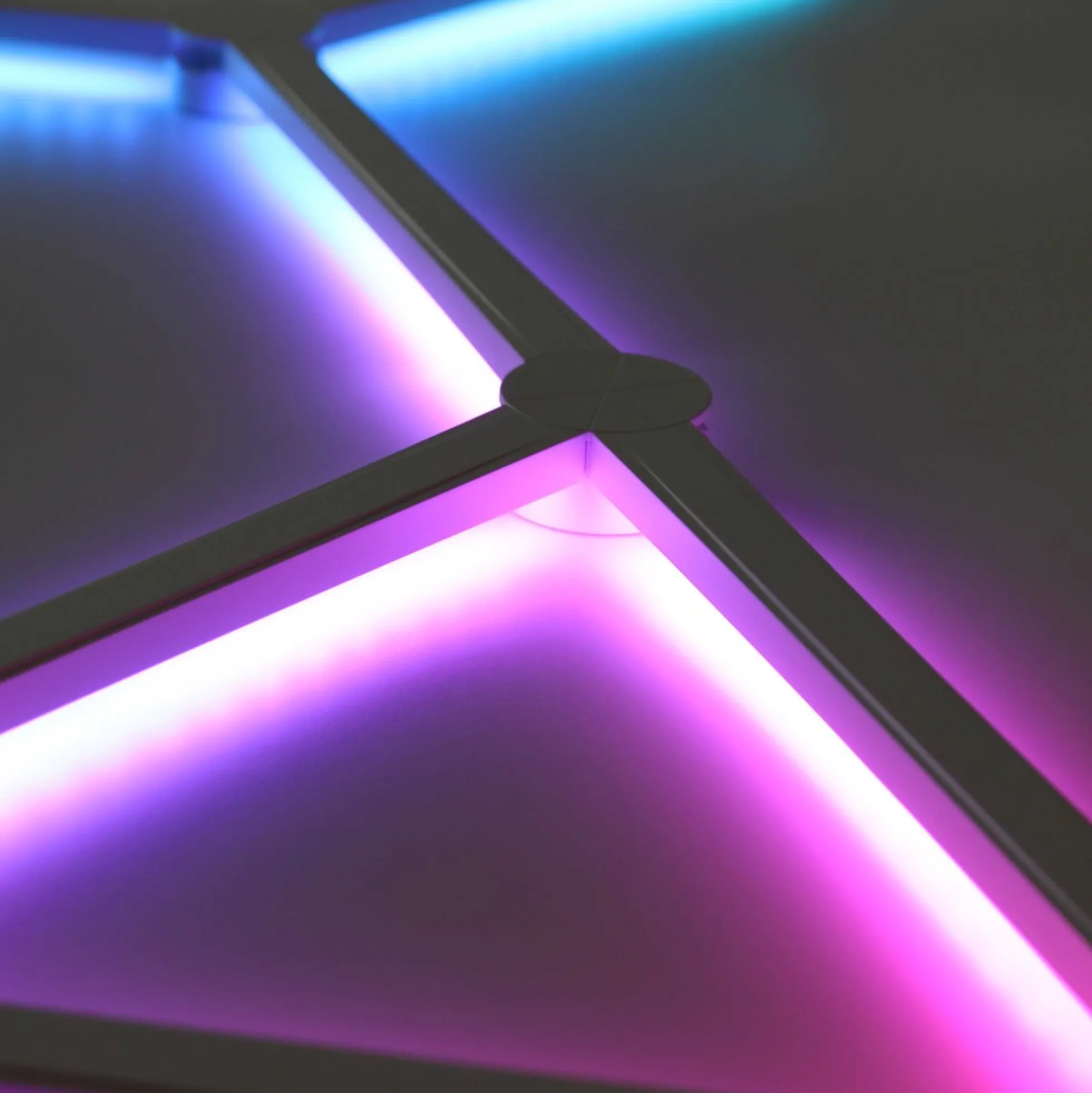 Hexa-Light RGBIC komplet sæt, 6 stk., vægmonteret, Bluetooth app styring, USB