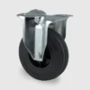 Hjul, 200mm, gummi, fast, plade, 205kg, 3478PVRP63