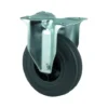 Hjul, 125 mm, massiv gummi, fast, plade, 100 kg, 3478PVRP62