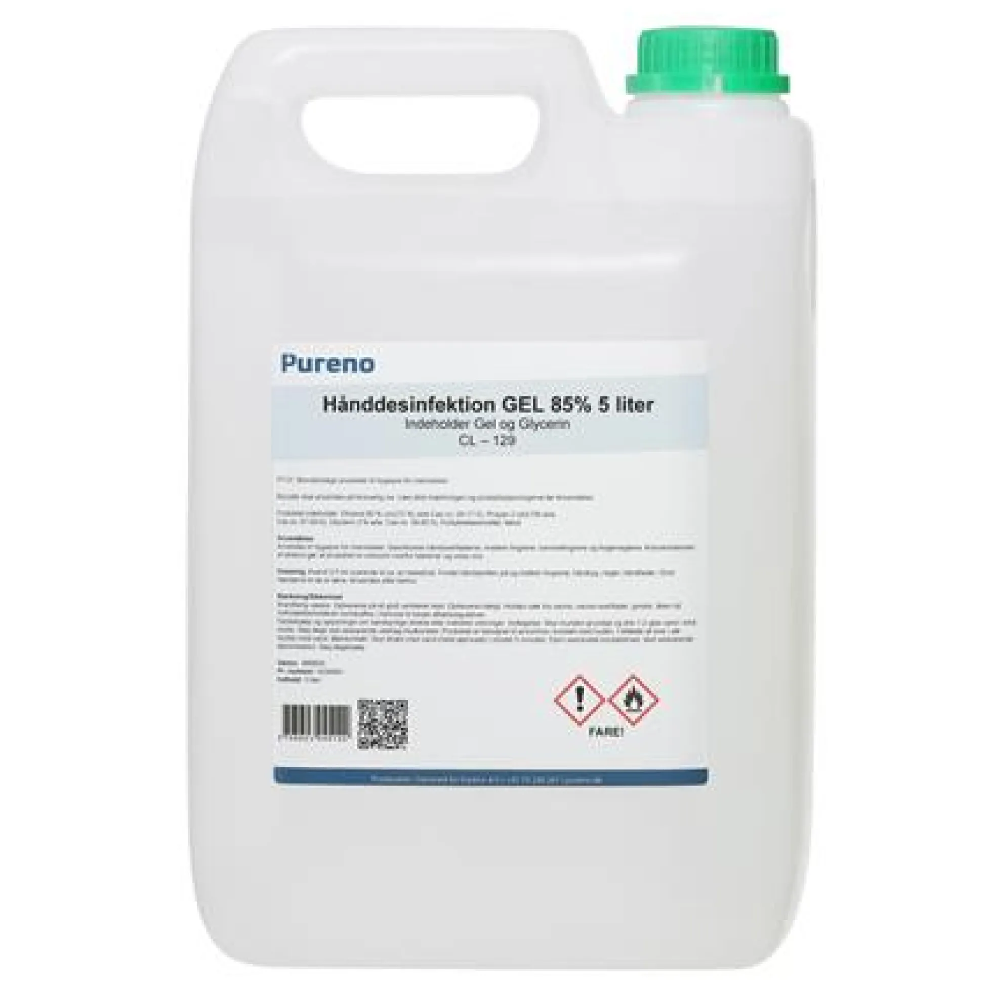 Håndsprit 85% gel, 5L dunk - Pureno