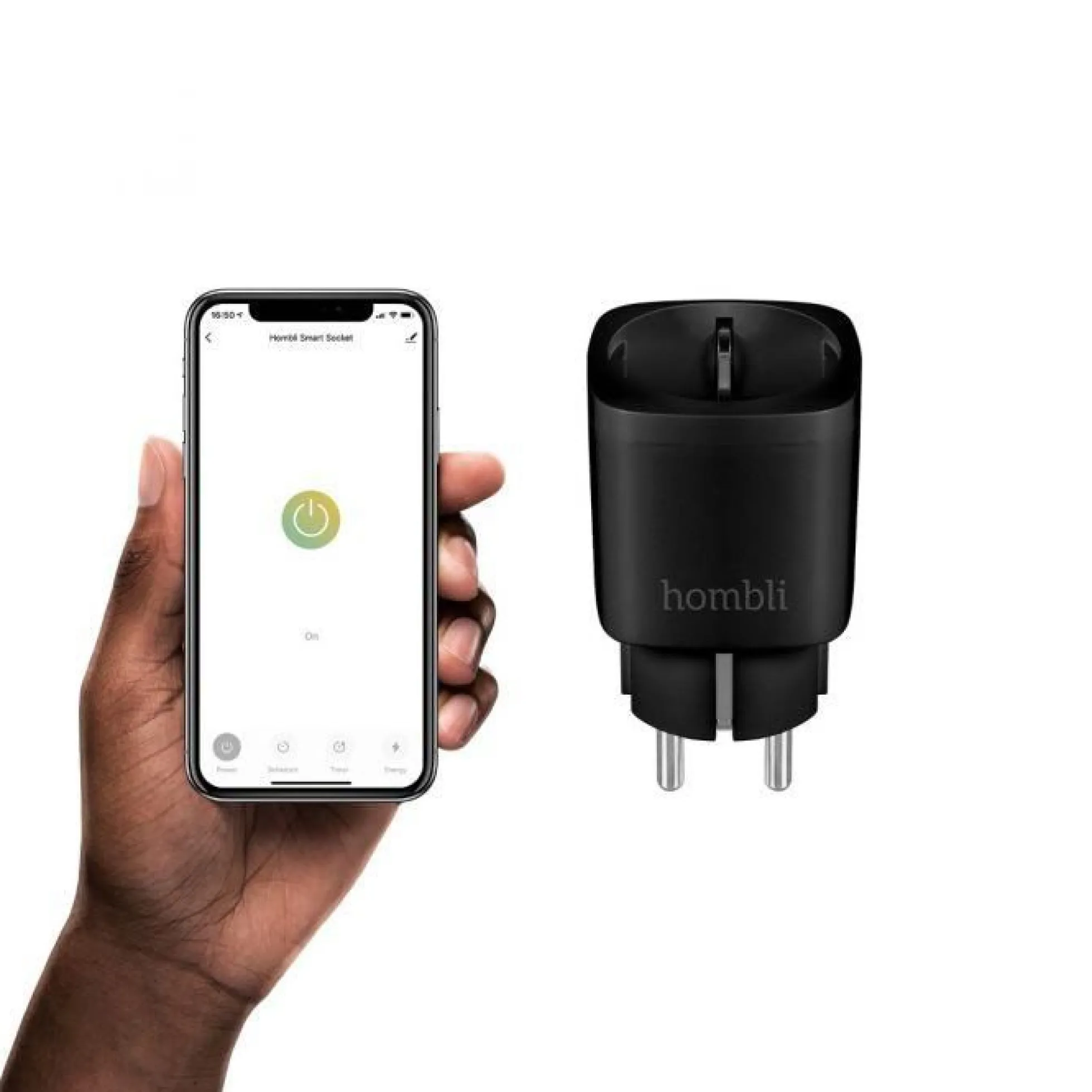 Hombli Smart Socket, smart plug, WiFi, sort - 3 pak