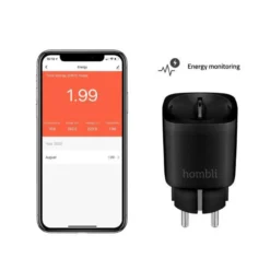 Hombli Smart Socket, smart plug, WiFi, sort - 3 pak
