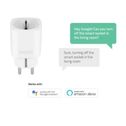 Hombli Smart Socket, smart plug, WiFi, hvid - 3 pak