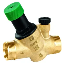 Honeywell D04FM mini trykreduktionsventil, indv. 1/2" og udv. 3/4" gevind, forkromet