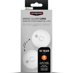 Housegard Luma Smart trådløs røgalarm, seriekoblet, inkl. 10-års batteri, 2-pak