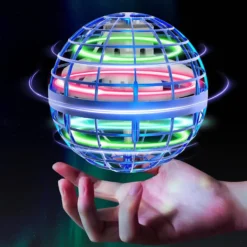 Hover Orb flyvende bold med RGB lys, Ø8,5 cm, blå