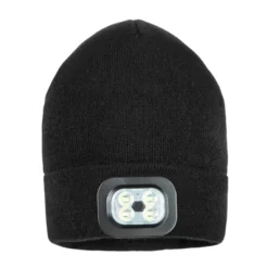 Hue med genopladelig LED-lygte, 200 lumen