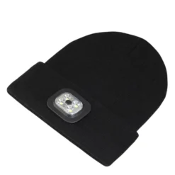Hue med genopladelig LED-lygte, 200 lumen