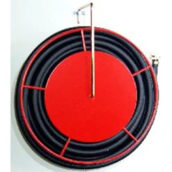 Husbrandpost mini 200, 20 meter slange, sort gummi, 1/2", rød -