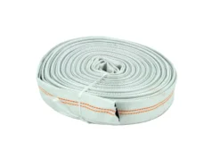 Hvid brandslange uden koblinger, med tekstilflet, til pumpeopgaver, rulle a 30 meter, Ø50 mm - 30 meter