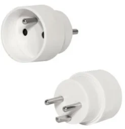 Hybridstikprop adapter DK-stik/Schuko-stik (pind-jord)