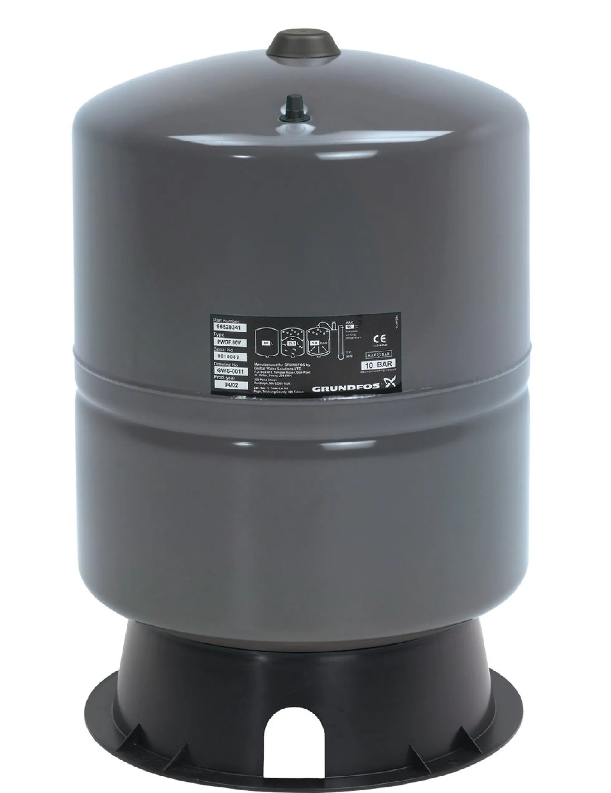 Hydrofor, 60 liter, PN10 G1 V - Grundfos